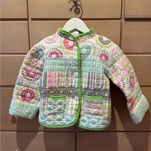 Hand Crafted Multicolor Quilted Girls Jacket 2T-3T